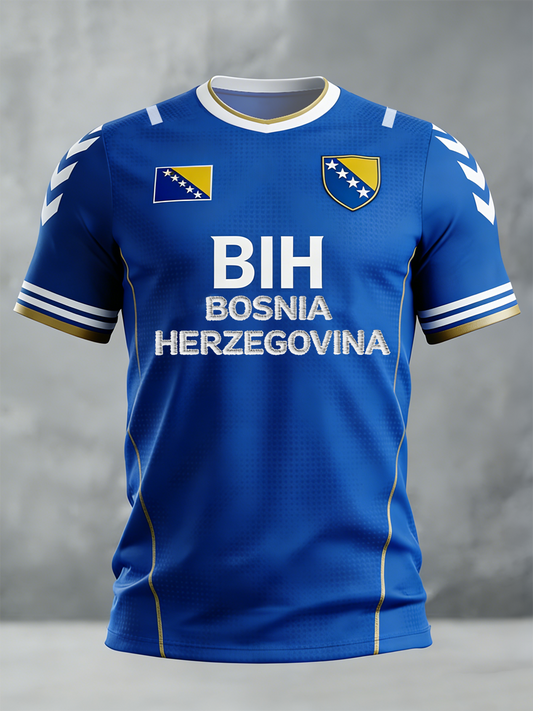 Men's  Bosnia ZMAJEVI Football Lover Printed short sleeves t-shirt