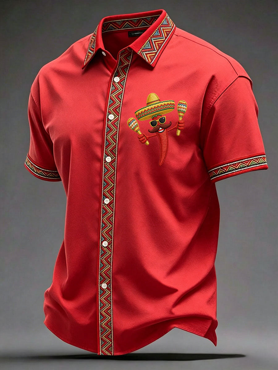 Men's Cinco de Mayo Printed Casual Shirt