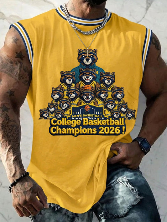 Men's Celebrate 2026 College Basketball Champions Print Casual Tank Top