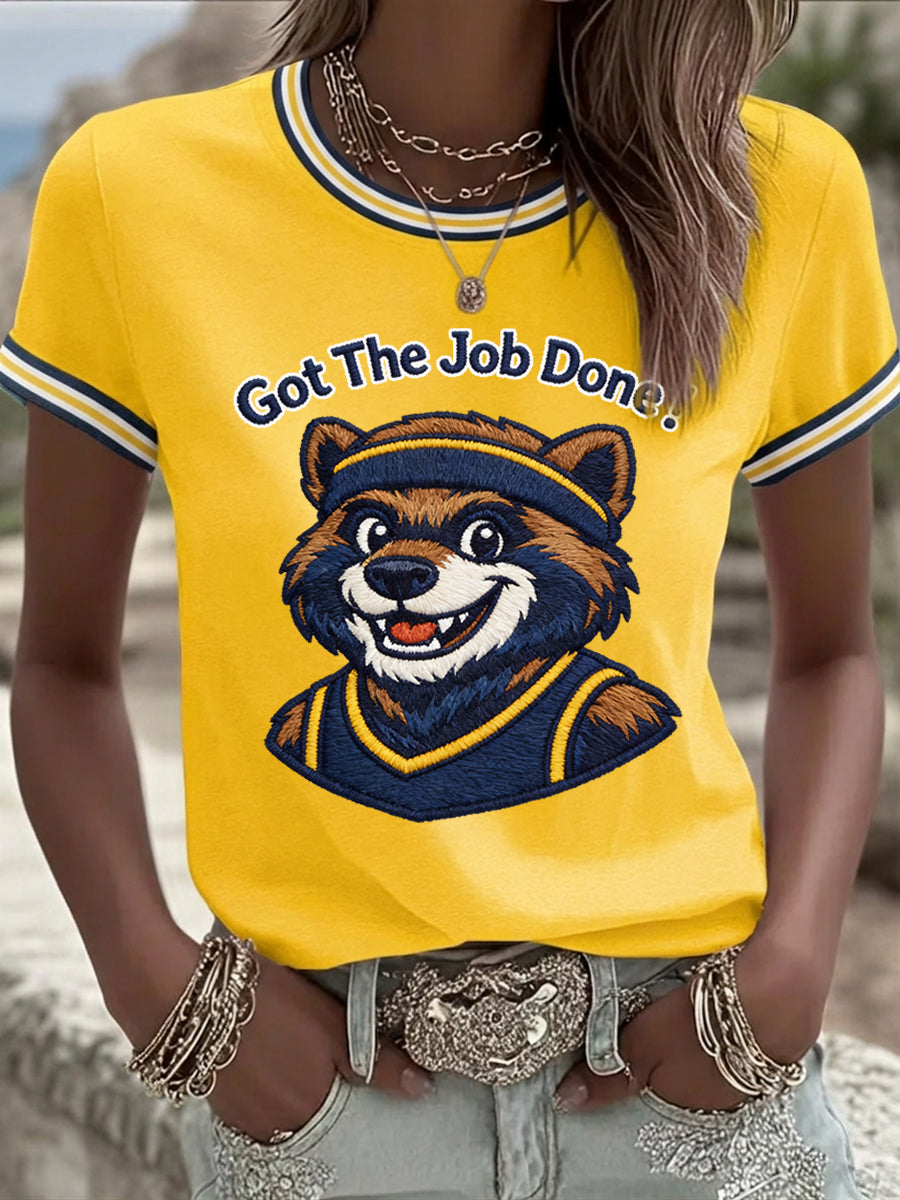 Women's Got The Job Done Celebrate 2026 College Basketball Champions Print Casual Tee