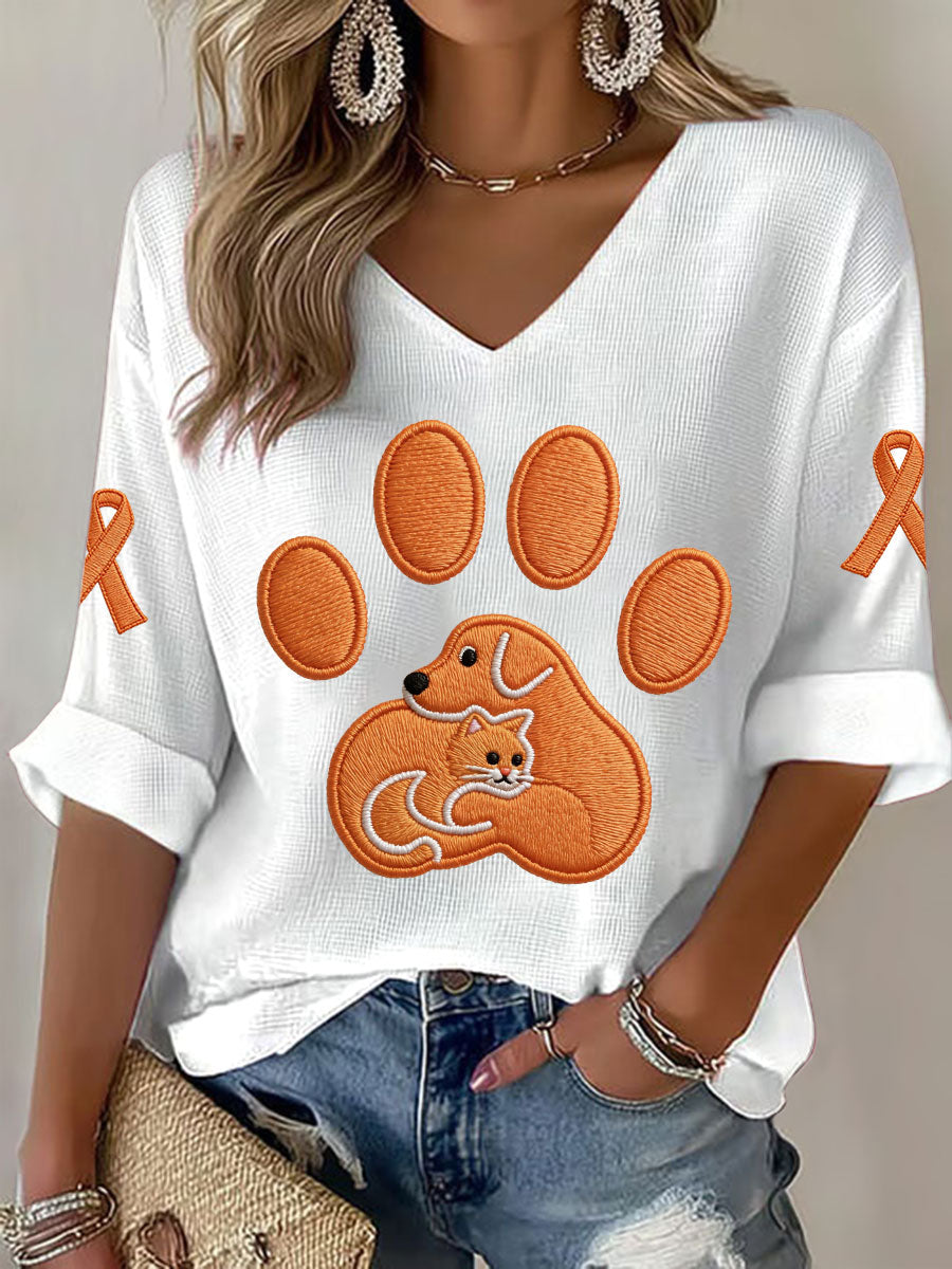 Women's Animal Rights Day V-Neck Tops