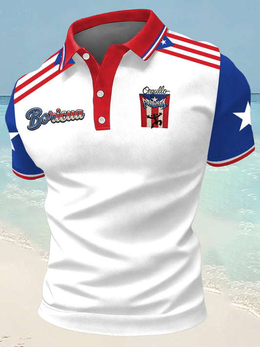 Men's Boricua Print Casual Top